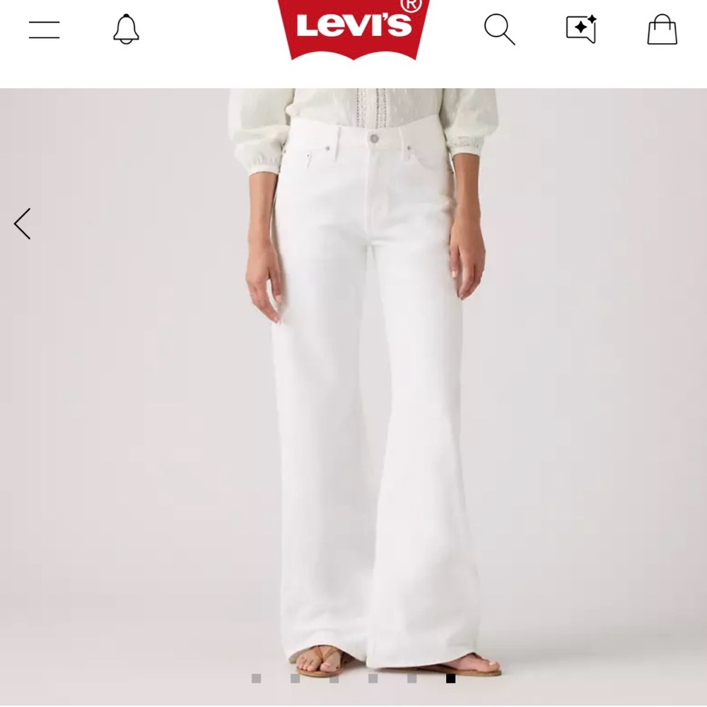 Levi's Women's Lowrise White BootCut Jeans